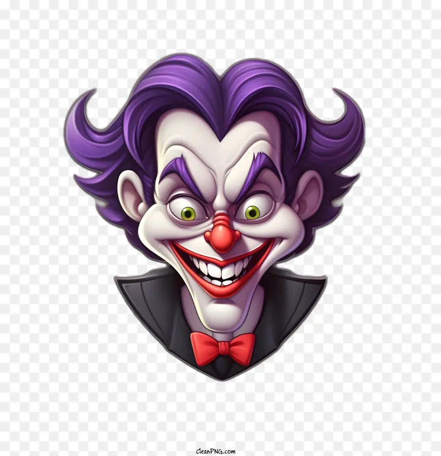 Joker Emojisi，Ürpertici Palyaço PNG