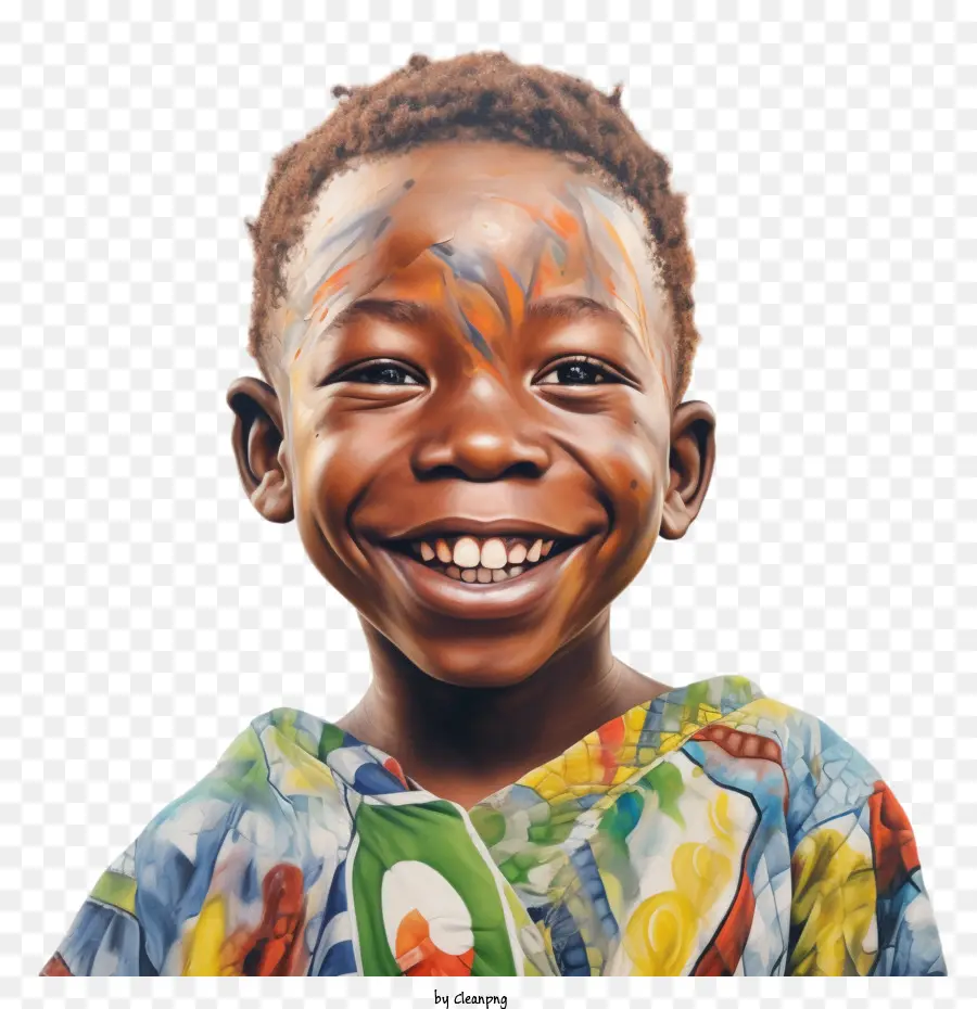 Afrikalı çocuk，Gülümseyen PNG