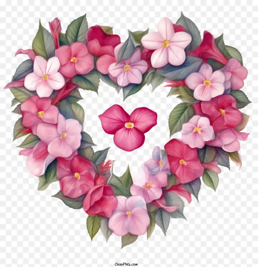 Impatiens Çiçeği，Çiçek Kalp PNG
