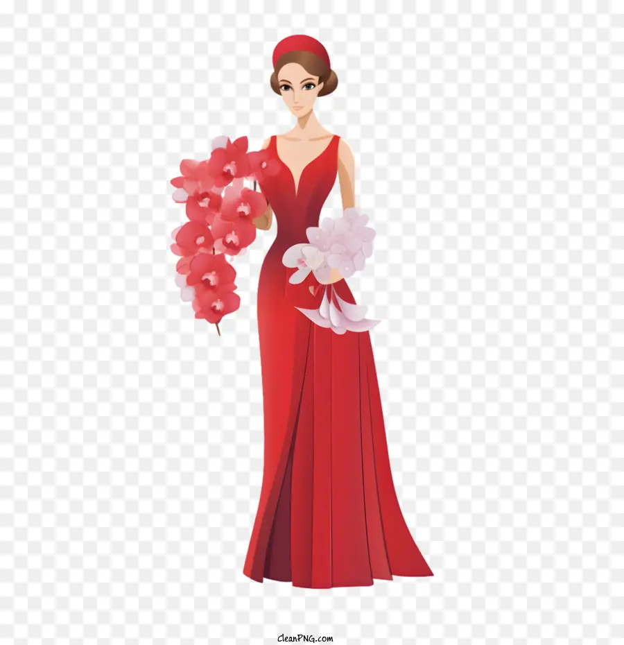 Gelinlik，Kırmızı Elbise PNG