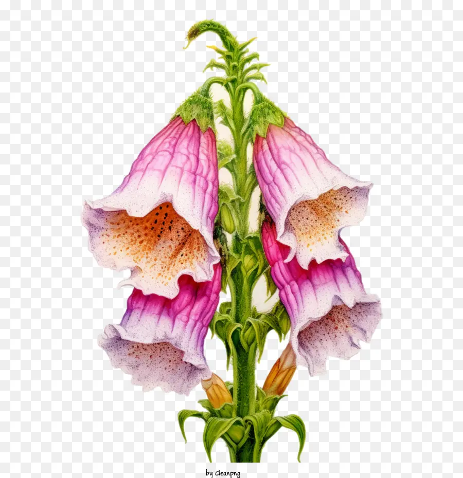 Foxglove Çiçeği，Pembe PNG