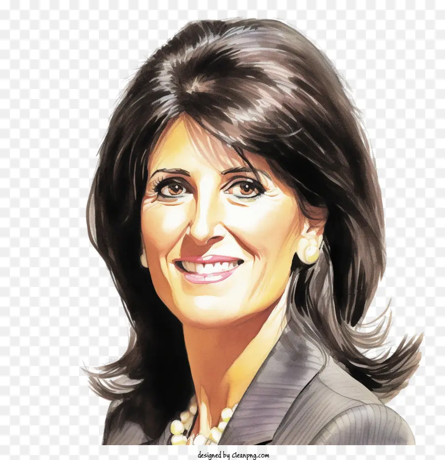 Nikki Haley，Kadın Portresi PNG