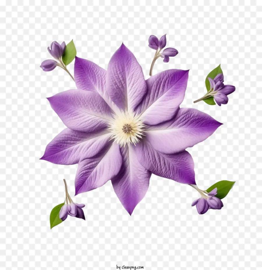 Clematis Çiçeği，Mor PNG