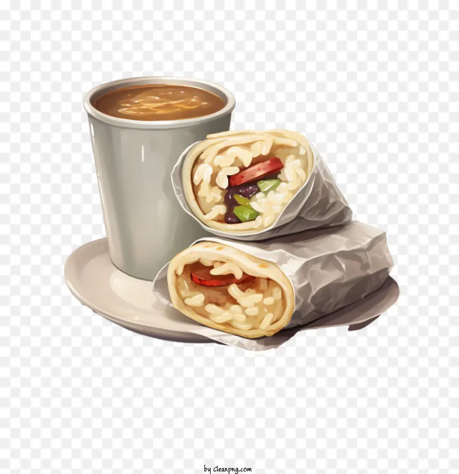 Burrito，Burrito Ve Kahve PNG