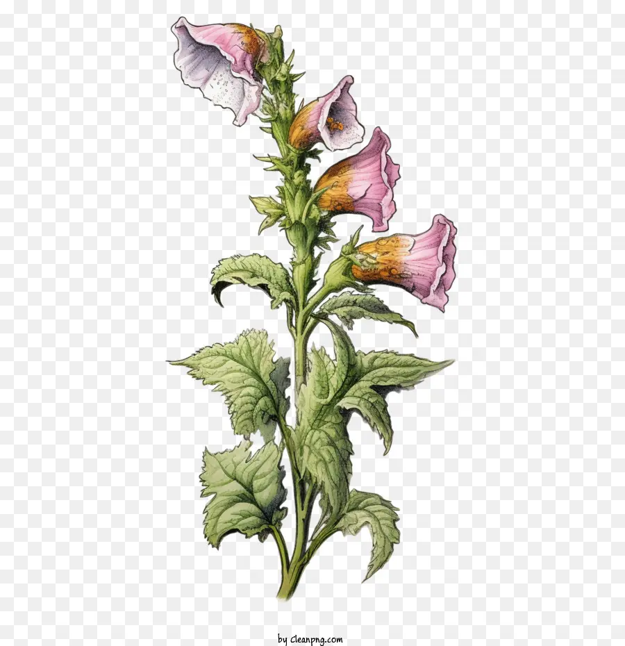 Foxglove Çiçeği， PNG