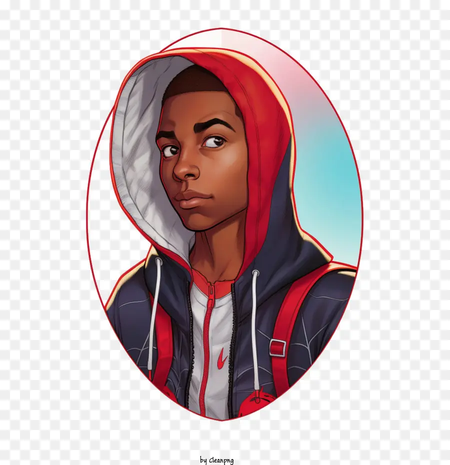 Miles Morales，Kapüşonlu Çocuk PNG