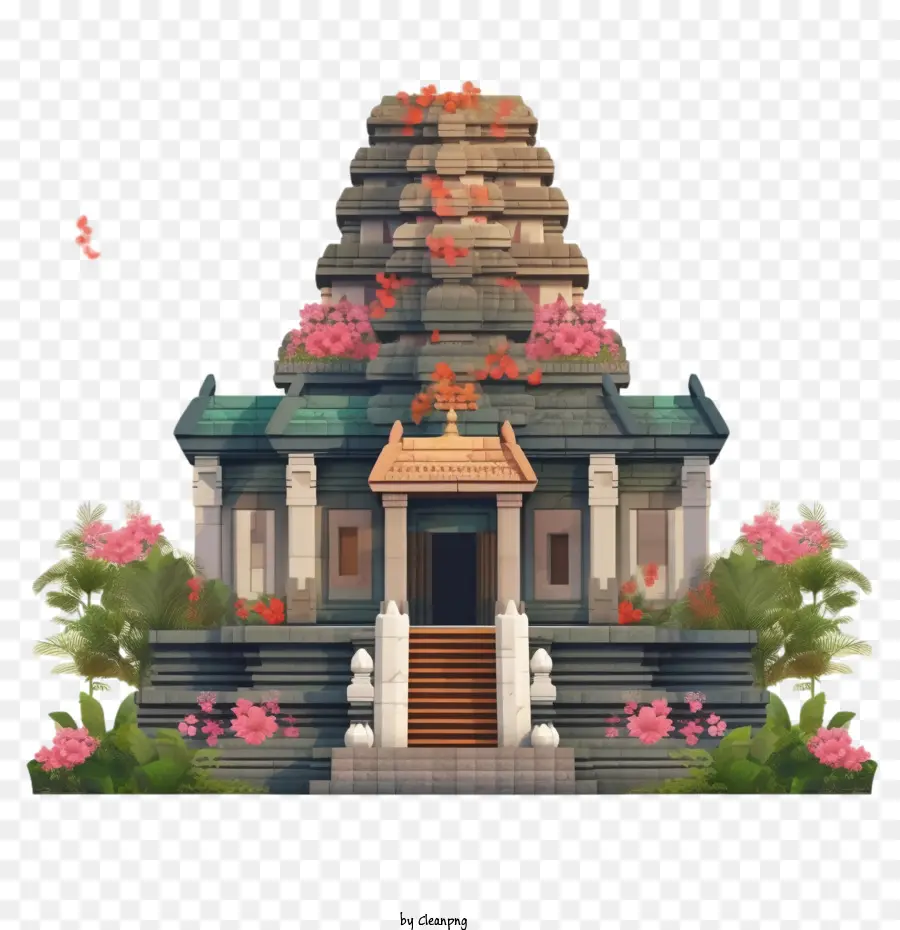 Kamboçya，Hindu Tapınağı PNG