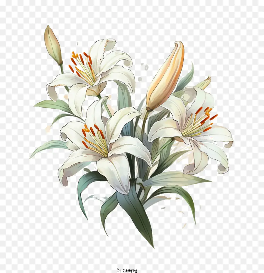 Lily çiçek，Zambak PNG