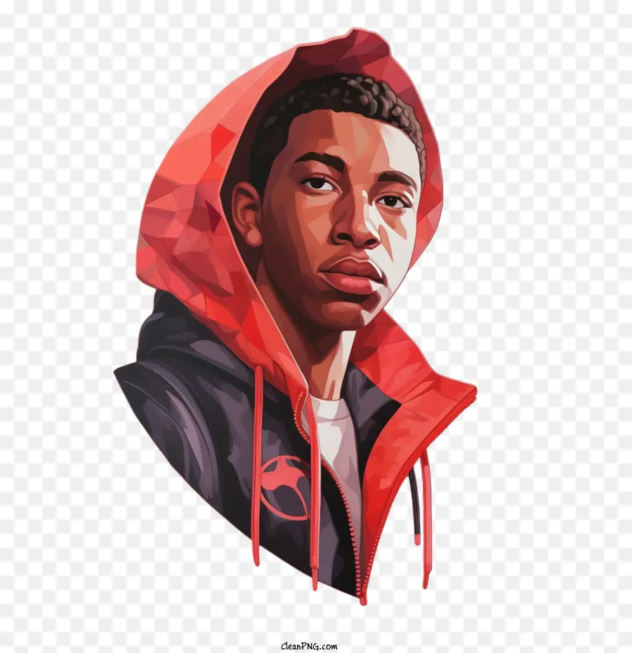 Miles Morales，Kırmızı Kapüşonlu Kişi PNG