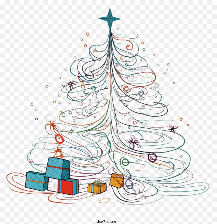 Noel Ağacı，Elle çizilmiş Ağaç PNG