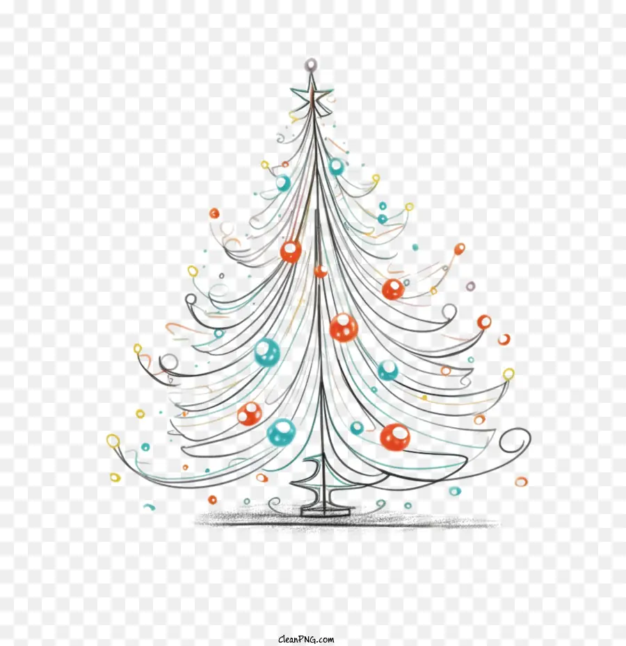 Noel Ağacı，Elle çizilmiş Ağaç PNG