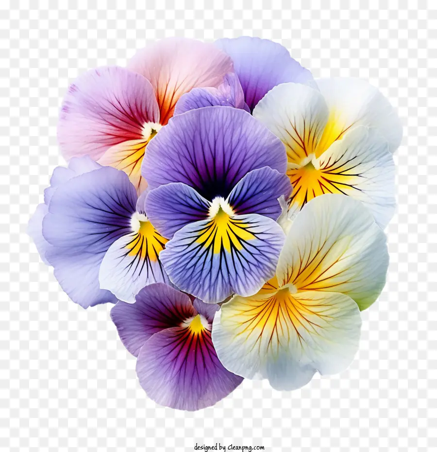 Pansy çiçek，Mor PNG