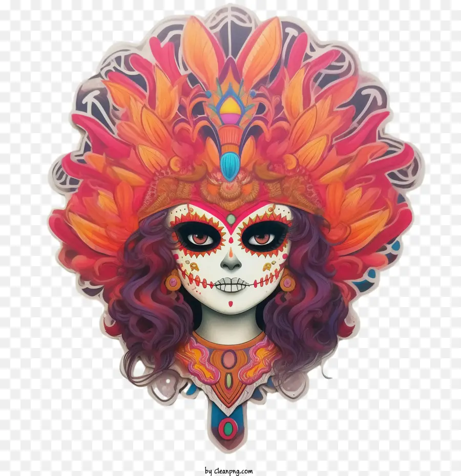 Skelita Calaveras，Ölü Maske Günü PNG