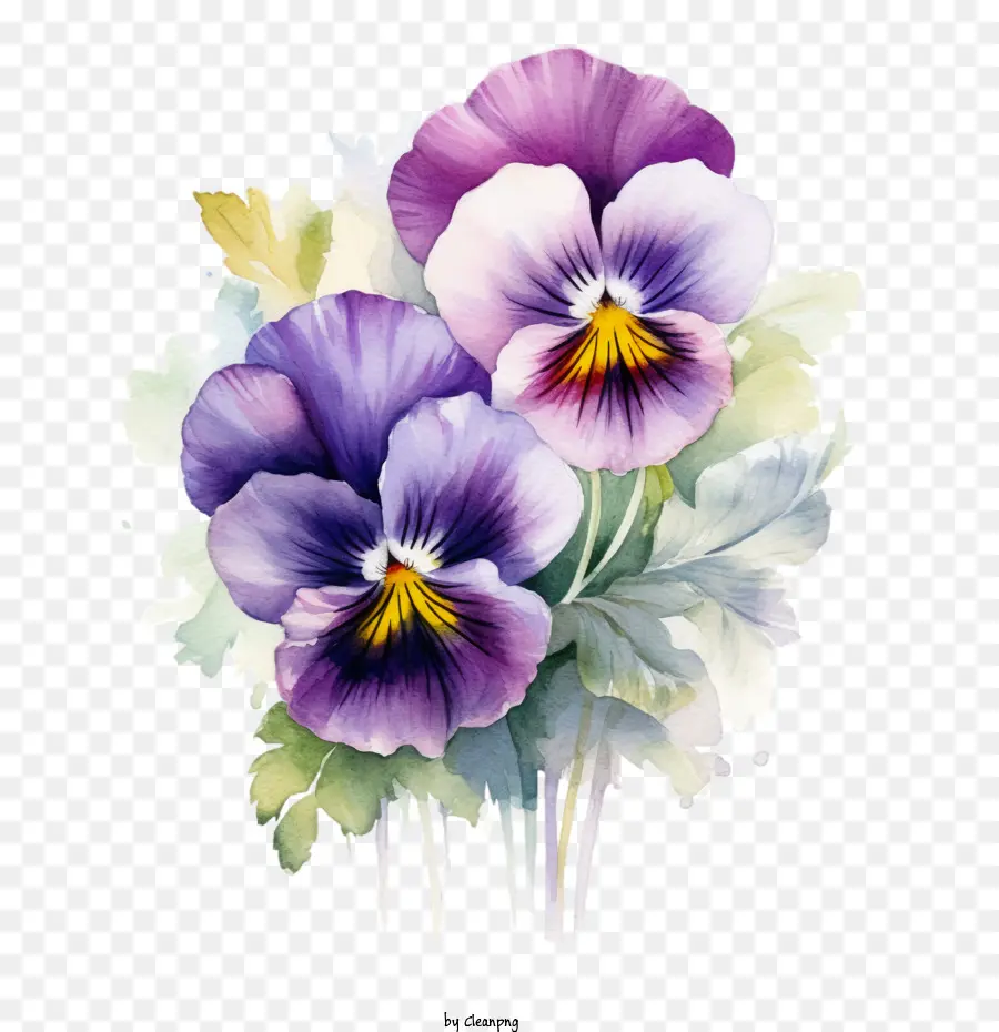 Pansy çiçek，Hercai Menekşe PNG
