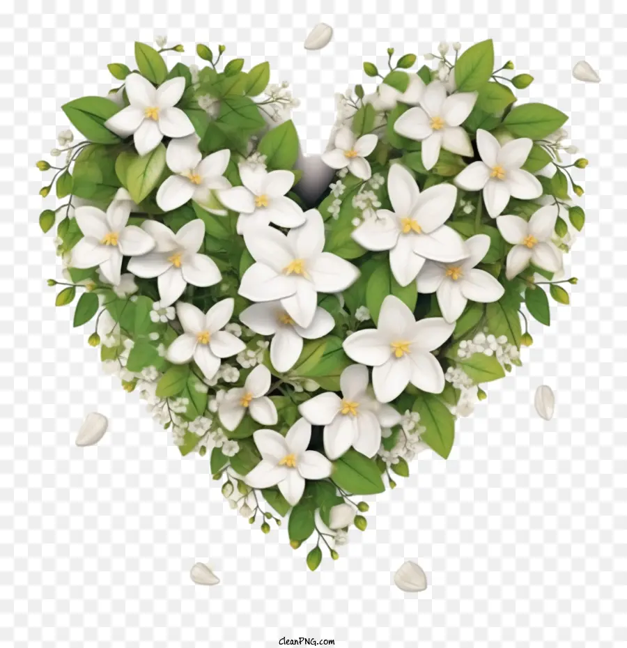Yasemin çiçeği，Çiçek Kalp PNG