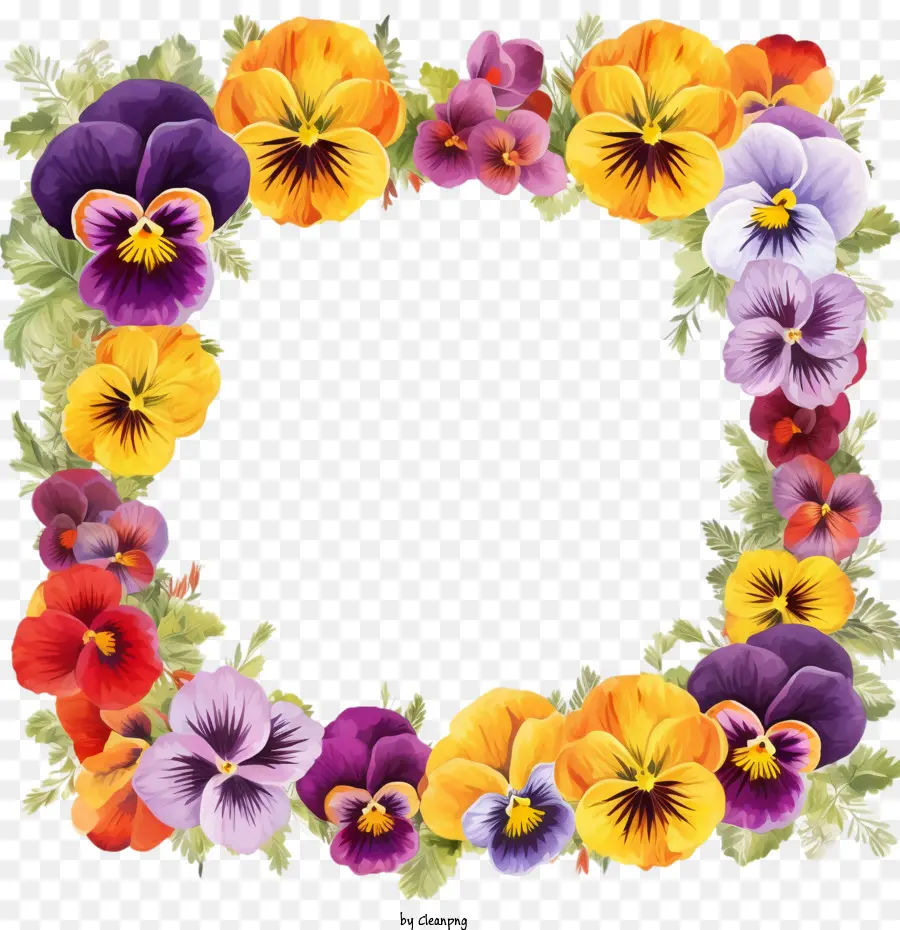 Pansy çiçek，Renkli PNG