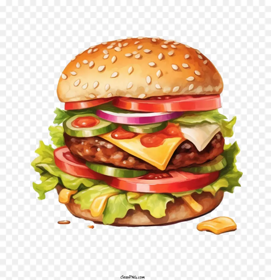 Hamburger，Hızlı Gıda PNG