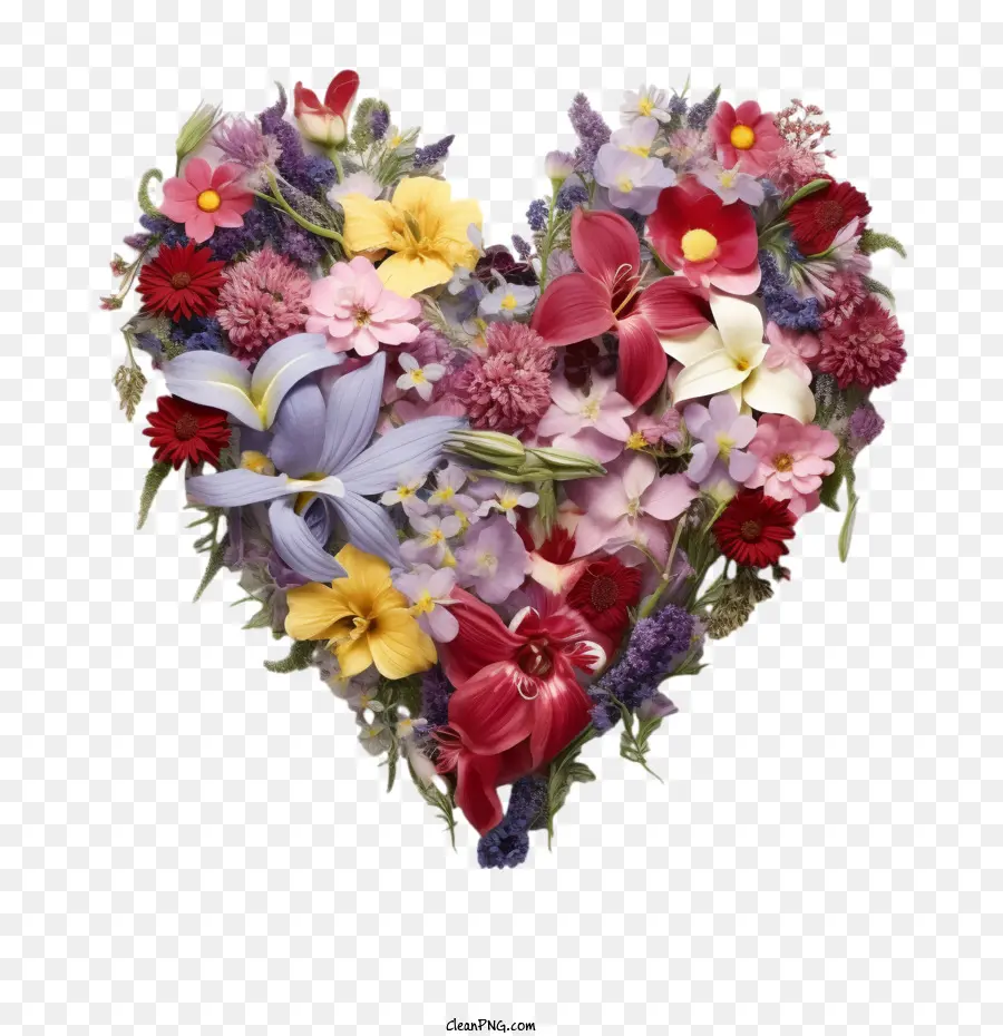 Çiçek Kalp，çiçek Aranjmanı PNG