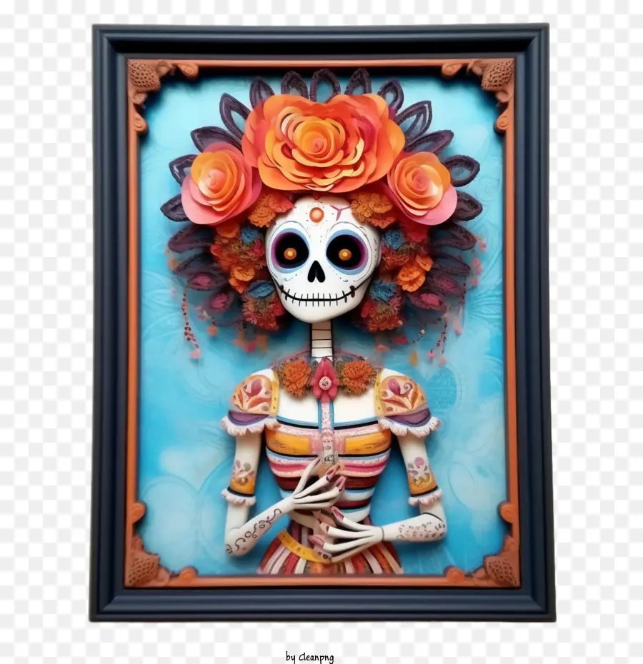 Skelita Calaveras，İskelet Portresi PNG