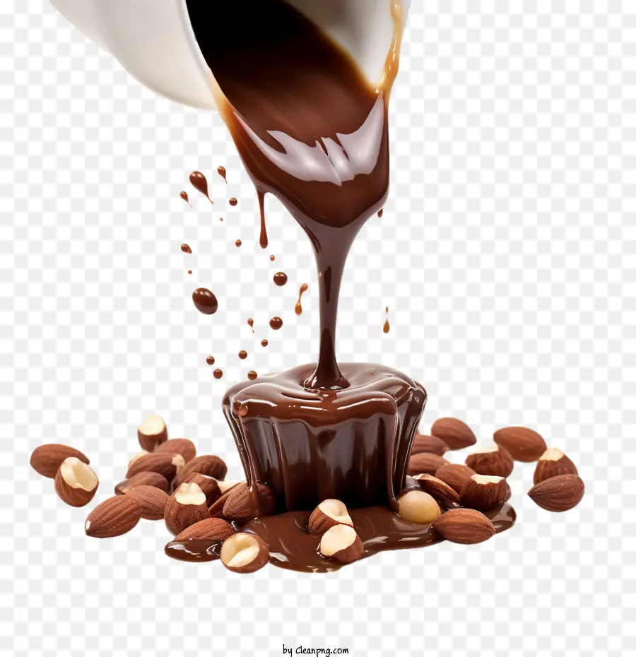 çikolata şurubu，Badem Günü Ile Çikolata PNG