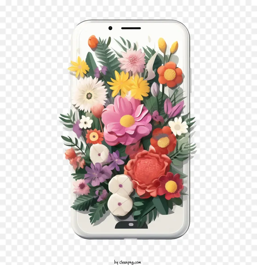 Akıllı Telefon，çiçek Buketi PNG