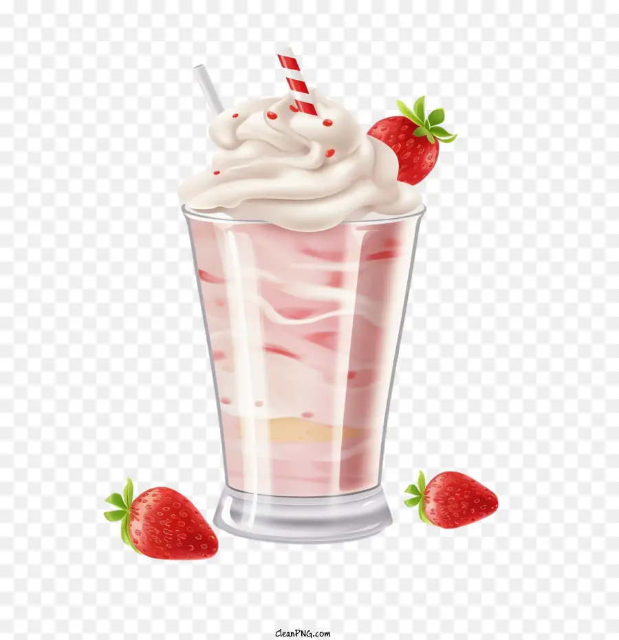 Çilekli Milkshake，çilekler PNG