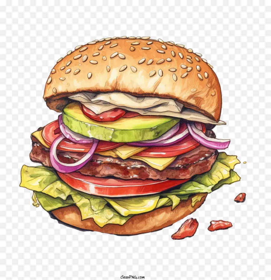 Hamburger，Et PNG