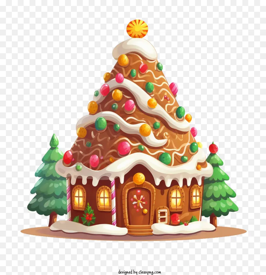 Zencefilli，Gingerbread Evi PNG