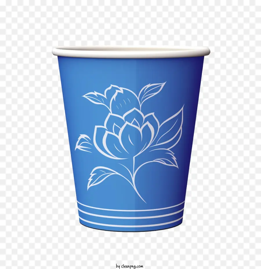Kağıt Kahve Fincanı，Mavi Kağıt Kahve Fincanı PNG