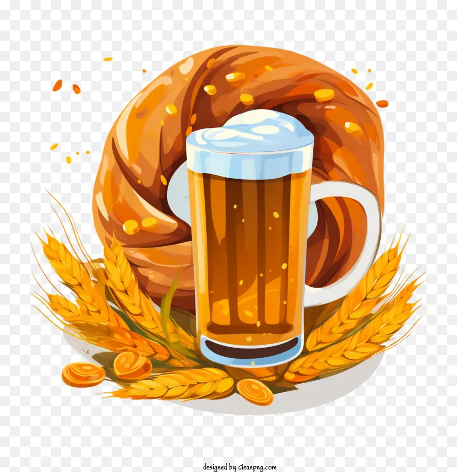 Oktoberfest Birası，Bira Ve Kraker PNG