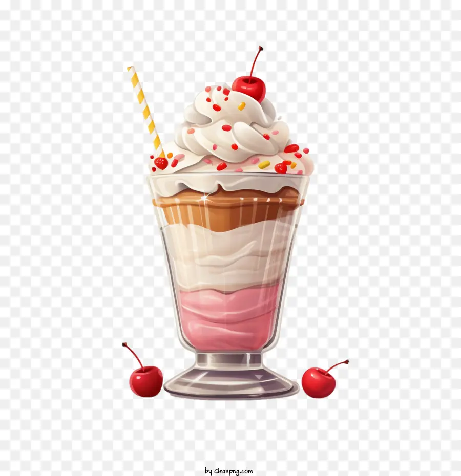 Aromalı Süt，Dondurma Sundae PNG