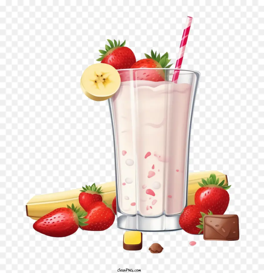 Milkshake，çilek PNG