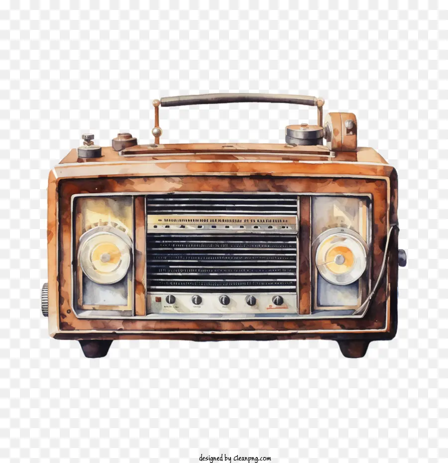 Ulusal Radyo Günü，Vintage Radyo PNG