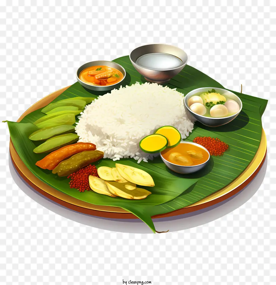 Onam Sadya Gıda，Geleneksel Yemek PNG