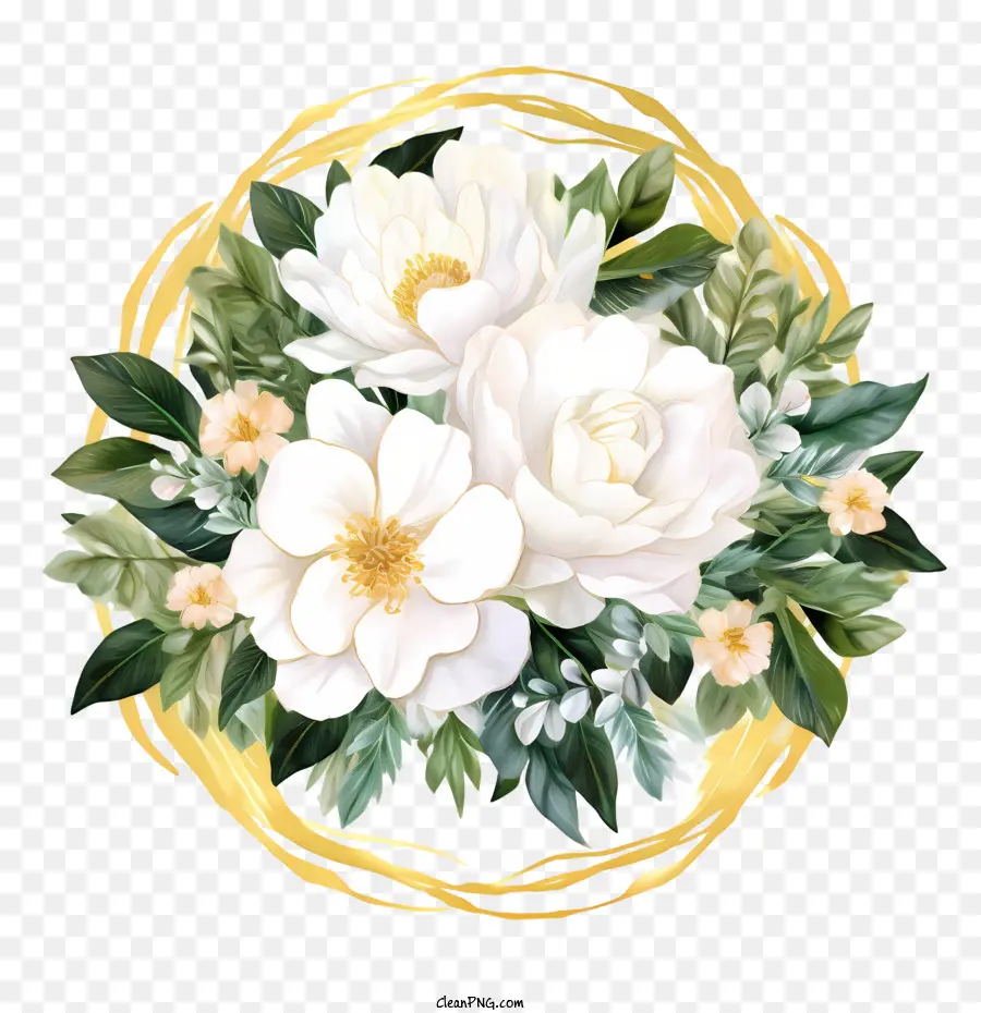 Gardenia Çelenk，çiçek PNG