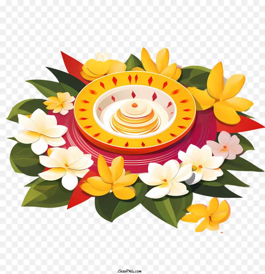 Onam，Çiçek Rangoli PNG