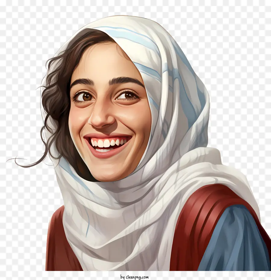 Gülümseyen Arap Kız，Dünya Gülümseme Günü PNG