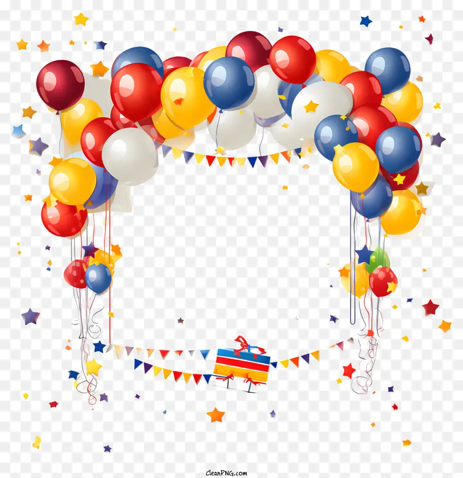 Doğum Günü çerçeve，Balonlar PNG