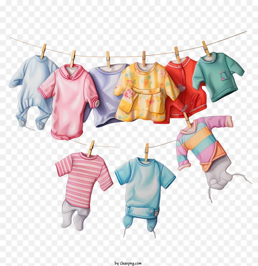 Bebek Kıyafetleri，çamaşır Ipine PNG