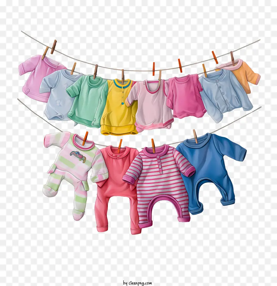 Bebek Kıyafetleri，çamaşır Ipine PNG
