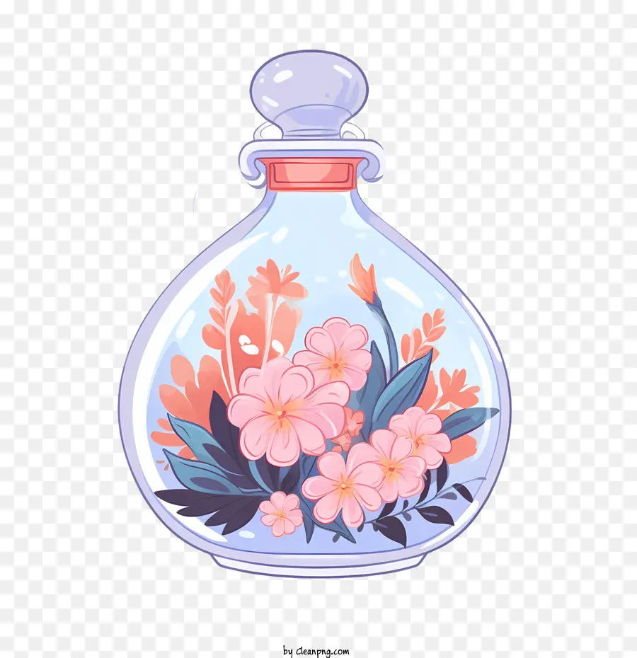 Parfüm şişesi，Çiçek Buketi PNG
