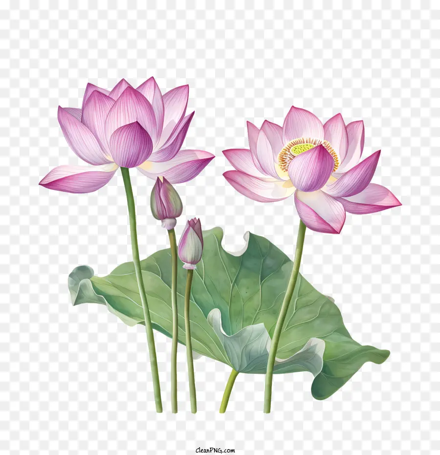 Lotus çiçeği，Suluboya PNG