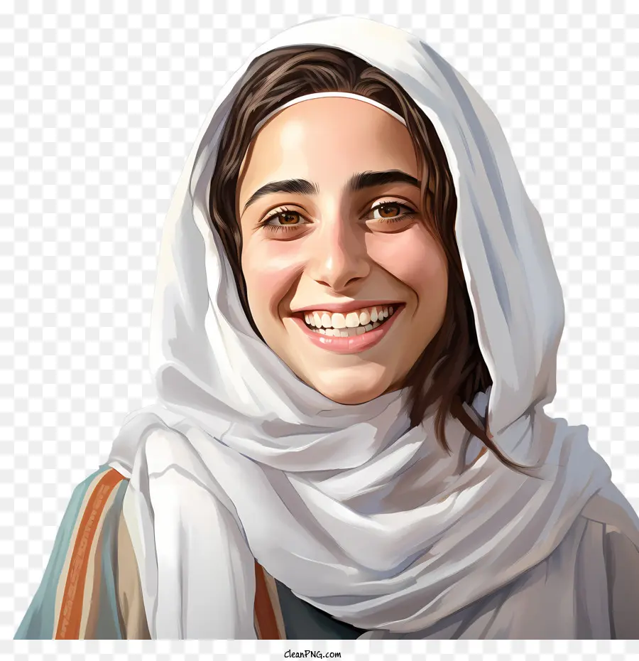 Arap Kızı，Dünya Gülümseme Günü PNG