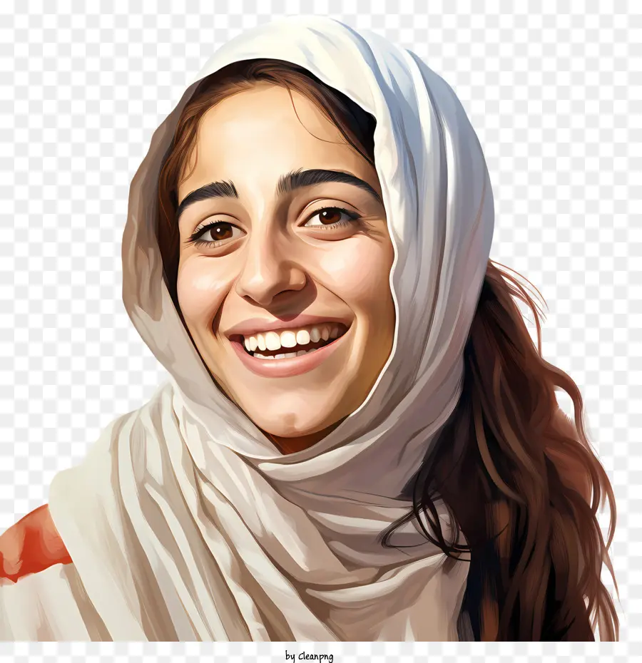 Arap Kızı，Dünya Gülümseme Günü PNG
