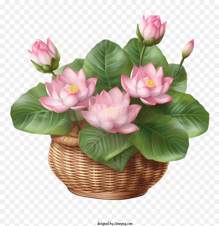 Lotus çiçeği，Sepet PNG