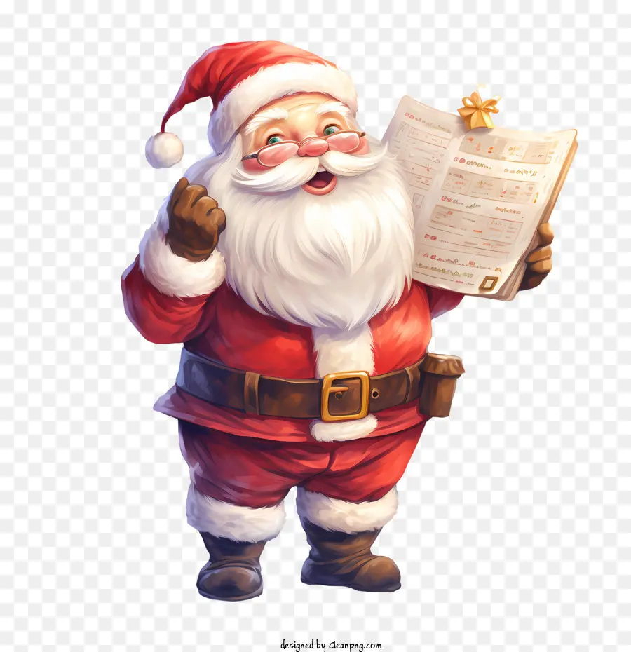 Santas Liste Günü，Noel Baba PNG