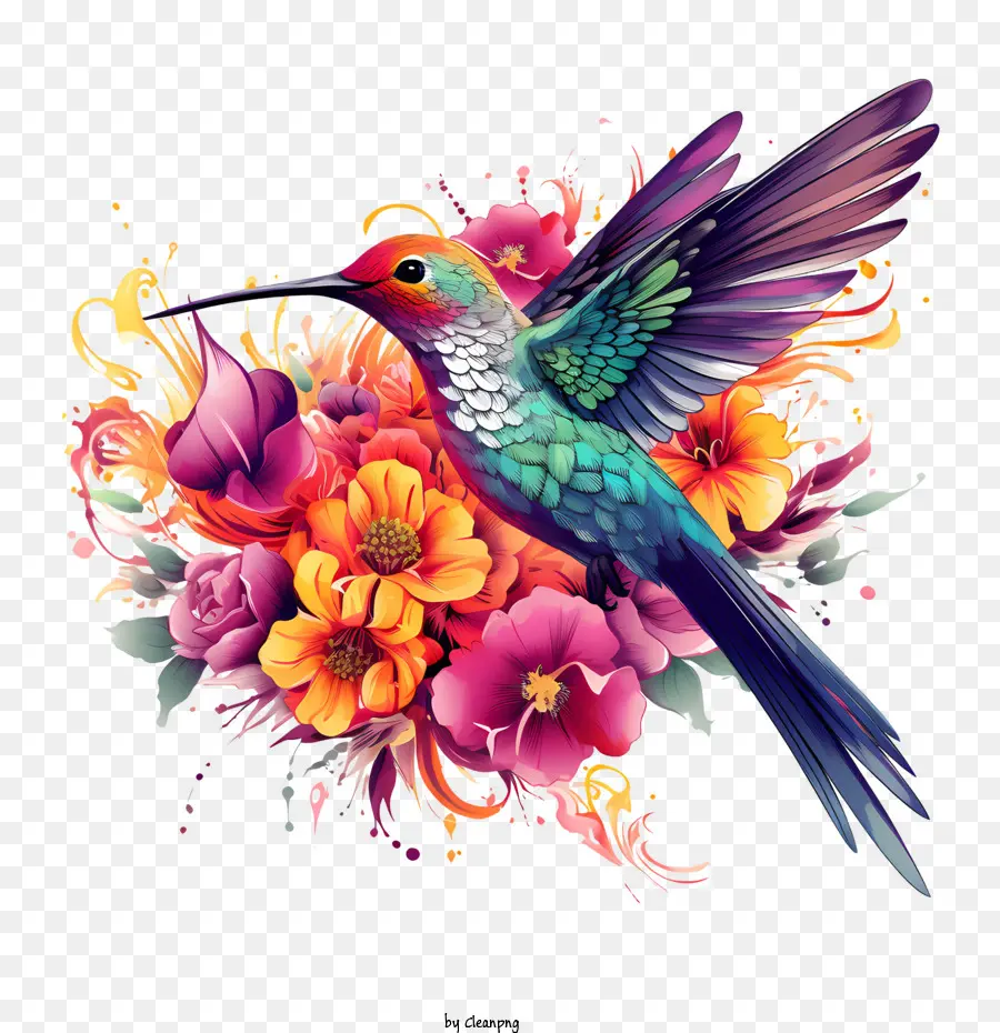 Sinek Kuşu，Renkli PNG