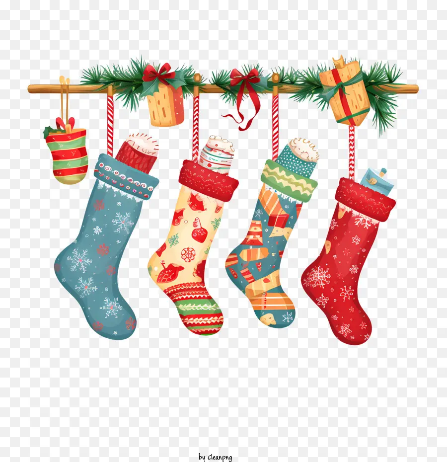 Noel çorap，Tatil Hediye PNG