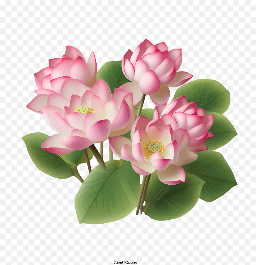 Lotus çiçeği，Pembe çiçekler PNG