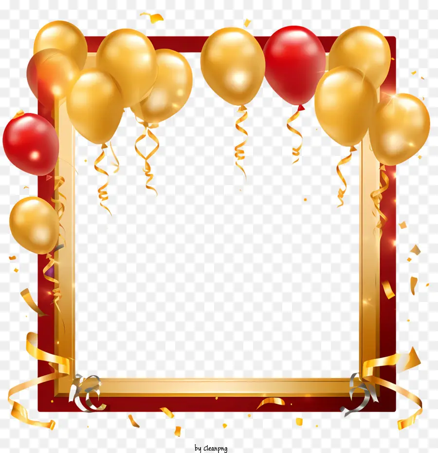 Doğum Günü Partisi Çerçevesi，Balonlar PNG